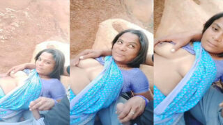 Naughty village bhabhi having fun outdoors