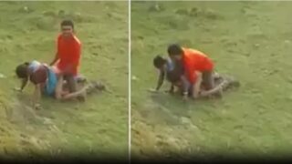 Noida guy fucking kamwali bai tight ass park